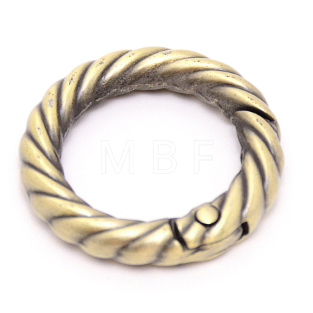 Zinc Alloy Spring Gate Rings PALLOY-WH0081-51A-01-1