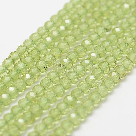 Natural Peridot Bead Strands G-P271-3mm-12-1