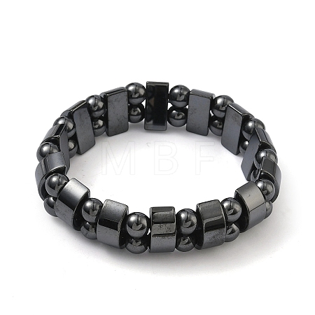 Valentine Day Gifts for Husband Stretchy Magnetic Synthetic Hematite Bracelet IMB005-01-1