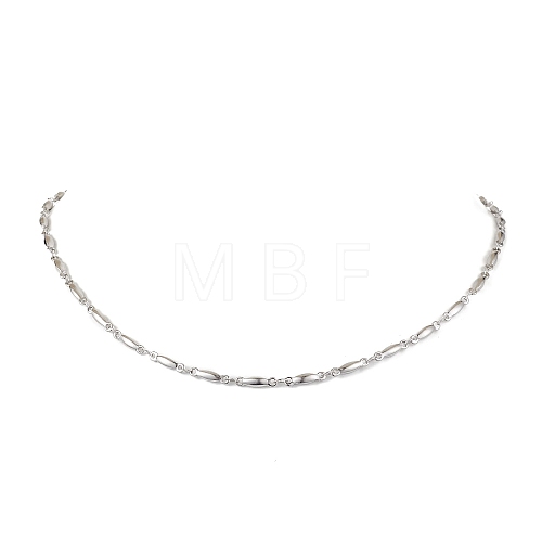304 Stainless Steel Bar Link Chain Necklaces NJEW-JN04927-02-1