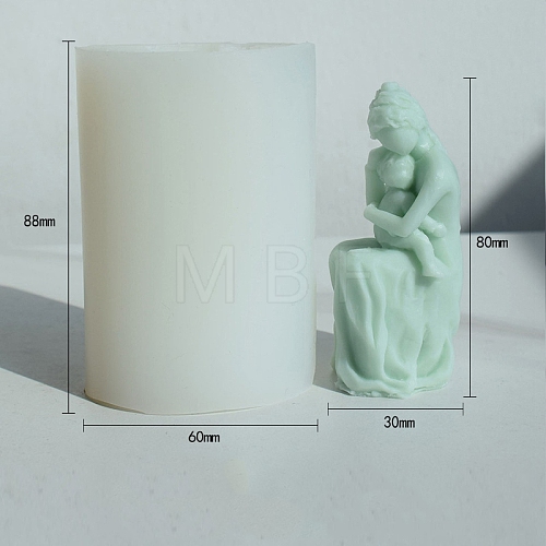 3D Aromatherapy Wax Candle Silicone Statue Mold PW-WG76606-02-1