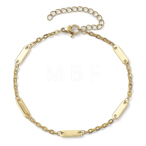 304 Stainless Steel Oval Link Chain Bracelets for Women BJEW-JB10367-1