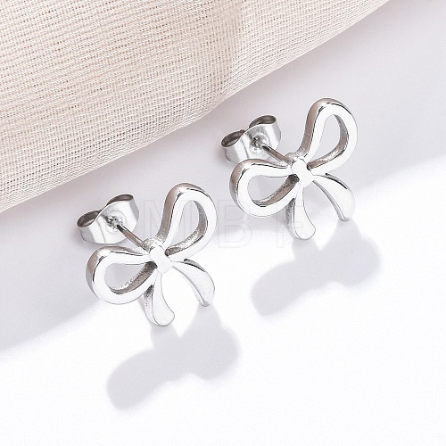 304 Stainless Steel Stud Earrings for Women EJEW-K306-17P-1