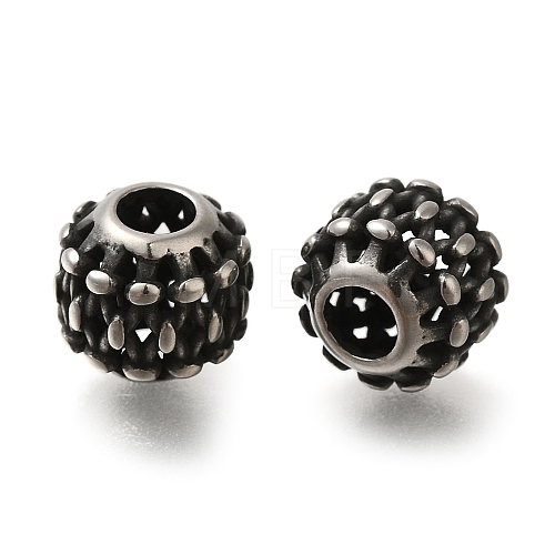 304 Stainless Steel European Beads STAS-D191-12H-AS-1