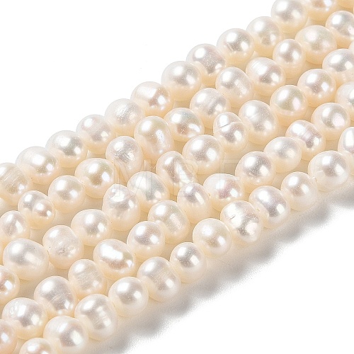 Natural Cultured Freshwater Pearl Beads Strands PEAR-E018-52-1