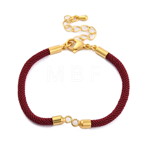 Nylon Cords Bracelet Makings Fit for Connector Charms AJEW-P116-02G-33-1