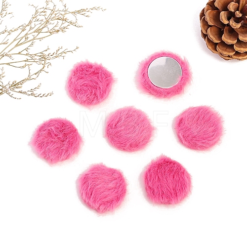 Imitation Rabbit Fur Ball Fabric Cabochons PW-WG0C4D6-02-1