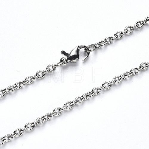304 Stainless Steel Cable Chain Necklace NJEW-S420-007C-P-1