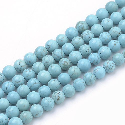 Synthetic Turquoise Beads Strands X-G-Q953-02-8mm-1