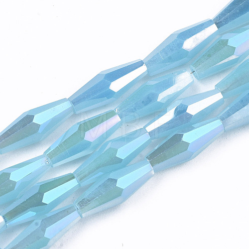 Electroplate Glass Beads Strands EGLA-S194-03A-B03-1