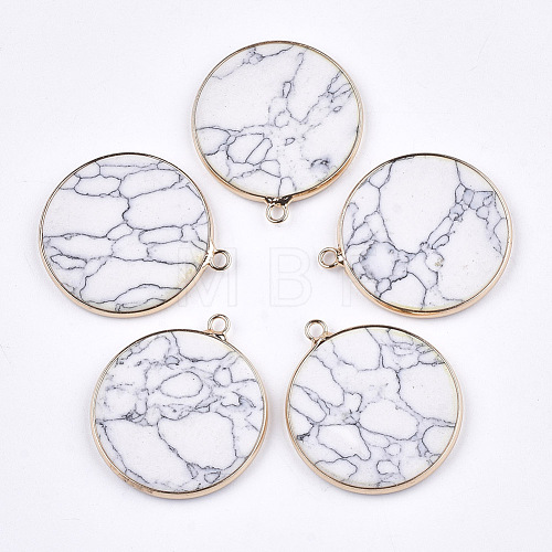 Synthetic Howlite Pendants G-T112-24G-1