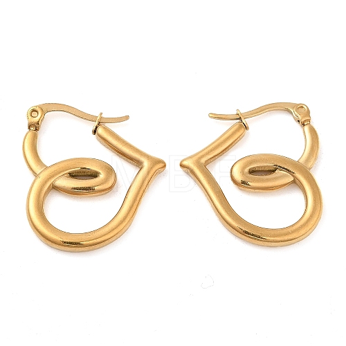 PVD Vacuum Plating 304 Stainless Steel Wire Wrap Hoop Earrings for Women EJEW-M224-04G-1