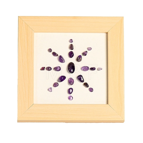 Natural Amethyst and Wooden Picture Frame PW-WG8662C-02-1