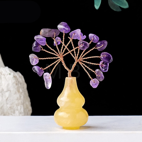 Natural Amethyst Chips Tree of Life Decorations PW-WGCDFFC-08-1