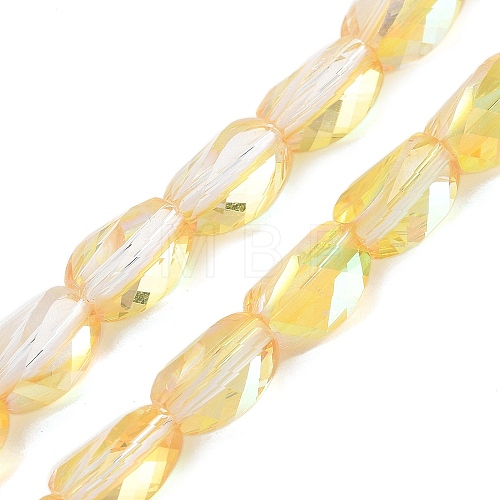 Electroplate Glass Beads Strands EGLA-L045-C-FR02-1