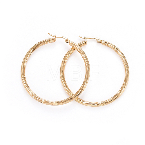 304 Stainless Steel Hoop Earrings EJEW-L232-015G-1