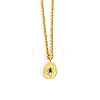 Golden Stainless Steel Pendant Necklace PW-WG7F300-01-1