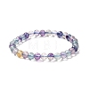 Natural Fluorite Beaded Stretch Bracelets BJEW-K233-01A-02-2