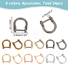 24Pcs 6 Colors Alloy D-Ring Anchor Shackle Clasps FIND-WR0007-48-2