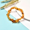 Natural Amber Chip Beads Stretch Bracelet for Kid BJEW-JB06819-01-2