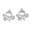 Hollow 201 Stainless Steel Pendants STAS-F337-10F-P-1