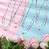 Glass Beaded Double Layer Necklaces NJEW-MZ00070-1