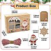 12 pcs 4 Styles Christmas Theme Kraft Paper Gingerbread Candy Boxes with PET Window ST-CJ0010-15-2