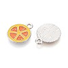 Fruit Alloy Enamel Charms PALLOY-S058-01P-09-1