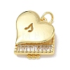 Brass Micro Pave Clear Cubic Zirconia Pendants KK-D289-01G-06-2