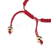 Natural Gemstone Rectangle Braided Bead Bracelet BJEW-JB08980-6