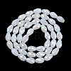 Opaque Solid Color Electroplate Glass Beads Strands EGLA-N013-J8mm-B03-2