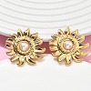 201 Stainless Steel Stud Earrings EJEW-D354-08G-03-1