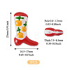 5Pcs Boot Baking Paint Glass Enamel  Beads LAMP-TADJ0001-08A-4