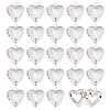 24Pcs 316 Stainless Steel Locket Pendants STAS-ME0003-39-1