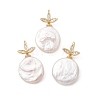 Natural Baroque Keshi Pearl Pendants PALLOY-JF05456-1