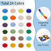   720Pcs 24 Colors Transparent Glass Beads EGLA-PH0001-38-4