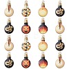 30Pcs 6 Styles Printed Alloy Enamel Pendants ENAM-CJ0005-11-1