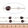 Natural Garnet Nuggets & 316 Stainless Steel Handmade Link Chains CHS-K021-14G-03-3