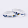Silicone Bracelets Wristband Souvenir BJEW-TA0002-02K-1