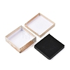 Floral Oil Painting Print Square Cardboard Jewelry Boxes CBOX-A010-01B-07-3
