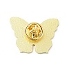 Flower Butterfly Enamel Pin JEWB-J005-07C-G-2