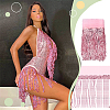 Polyester Fringe Lace Trim DIY-WH0671-008F-5