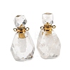 Natural Quartz Crystal Perfume Bottle Pendants G-B149-02G-01-1