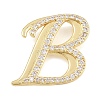 Brass Micro Pave Clear Cubic Zirconia Pendants CU-CBA8481-01G-B-1
