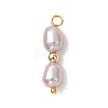 3Pcs 3 Styles Natural Cultured Freshwater Pearl Rice Pendants PALLOY-JF04819-2