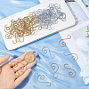200Pcs 2 Colors Iron S-Hook Clasps FIND-SP0002-32-3