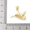 Brass Micro Pave Cubic Zirconia Pendants KK-P294-32G-02-3