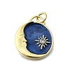 Brass Micro Pave Cubic Zirconia Pendants X-KK-V010-06G-01-1
