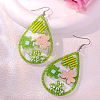Saint Patrick's Day Acrylic Glitter Powder Dangle Earrings FS-WGA25D9-04-1