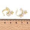 Brass Micro Pave Cubic Zirconia Cuff Earrings CU-CBAE7DF-29G-5